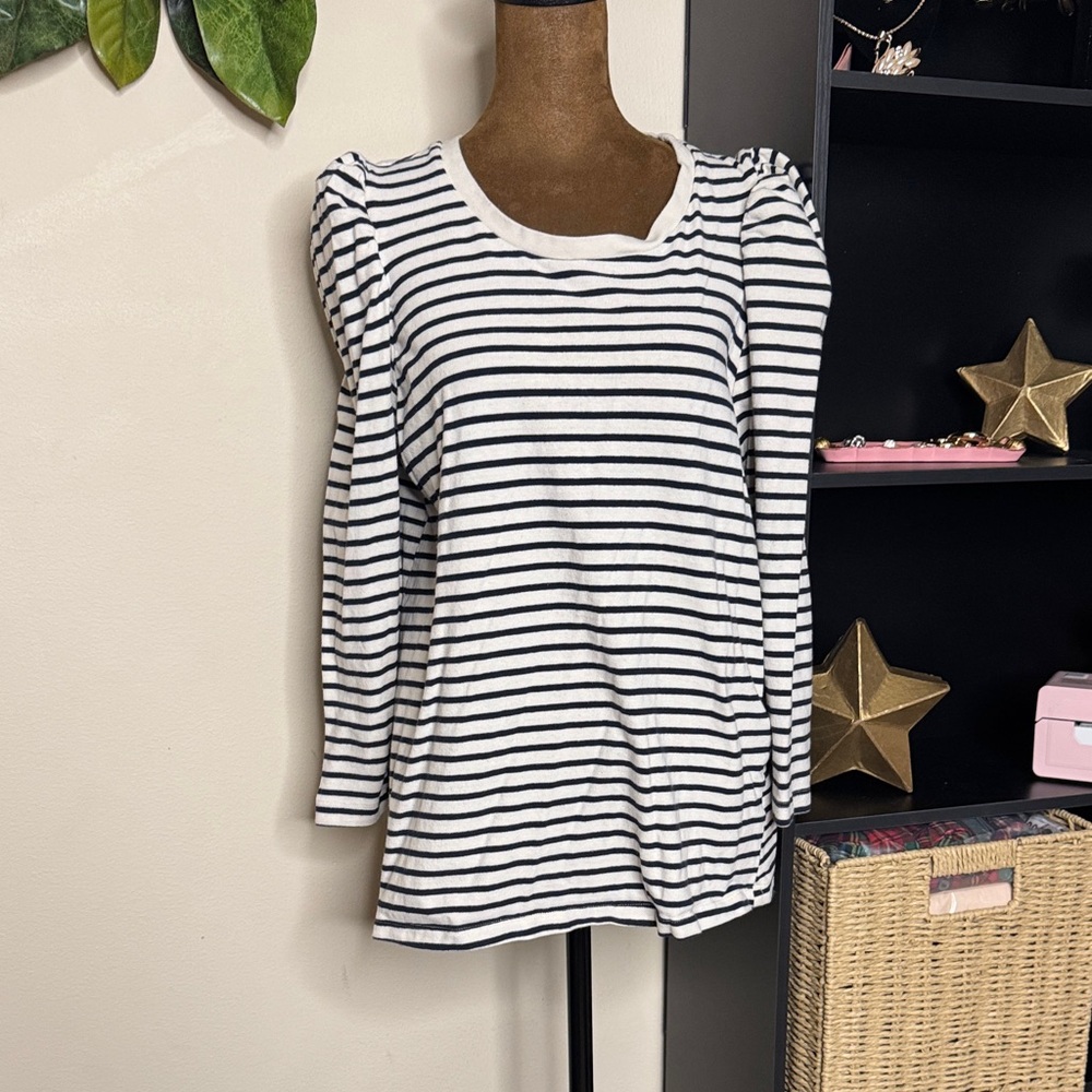 Pomander Place Black and White Striped Long Sleeve Top - a Tuckernuck brand